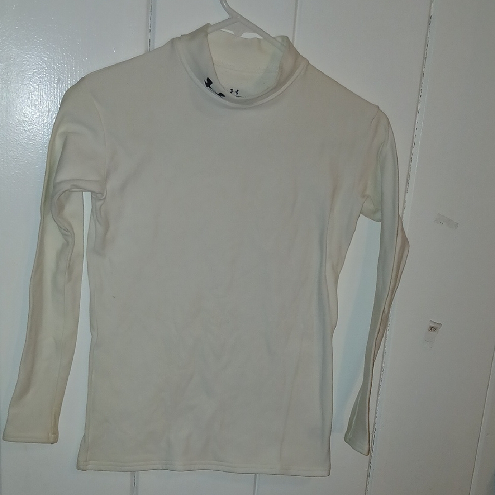 Under Armour White Long Sleeve Tee Classic Crew Neck